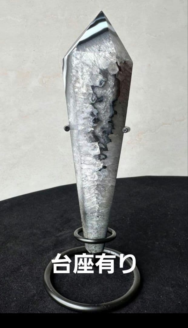 お得セット！水晶共生ブラック瑪瑙★虹多数３点セット六角柱 スフィア