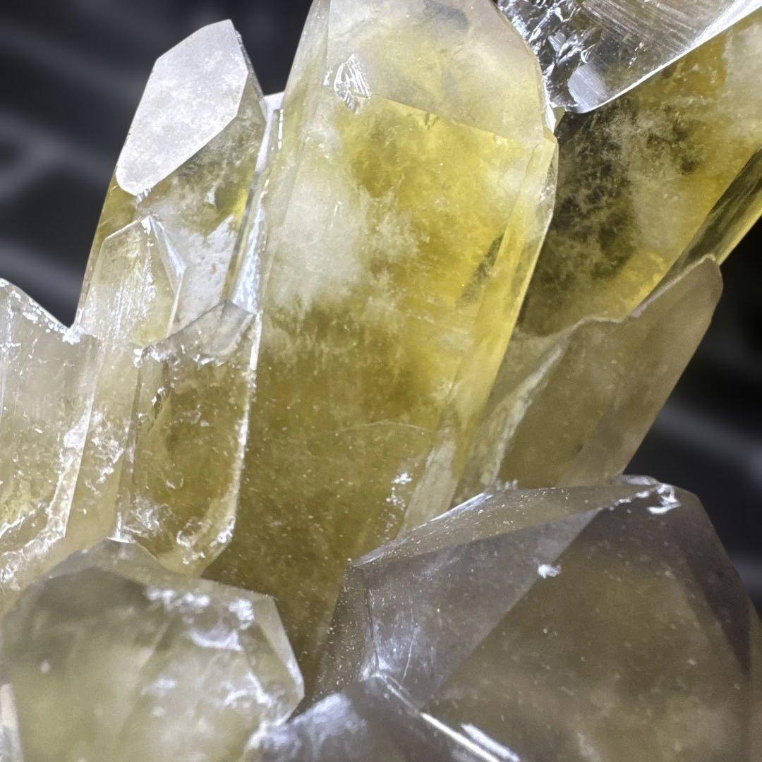 【高品質】シトリン 原石 クラスター 839g 台座付 おまけ付き