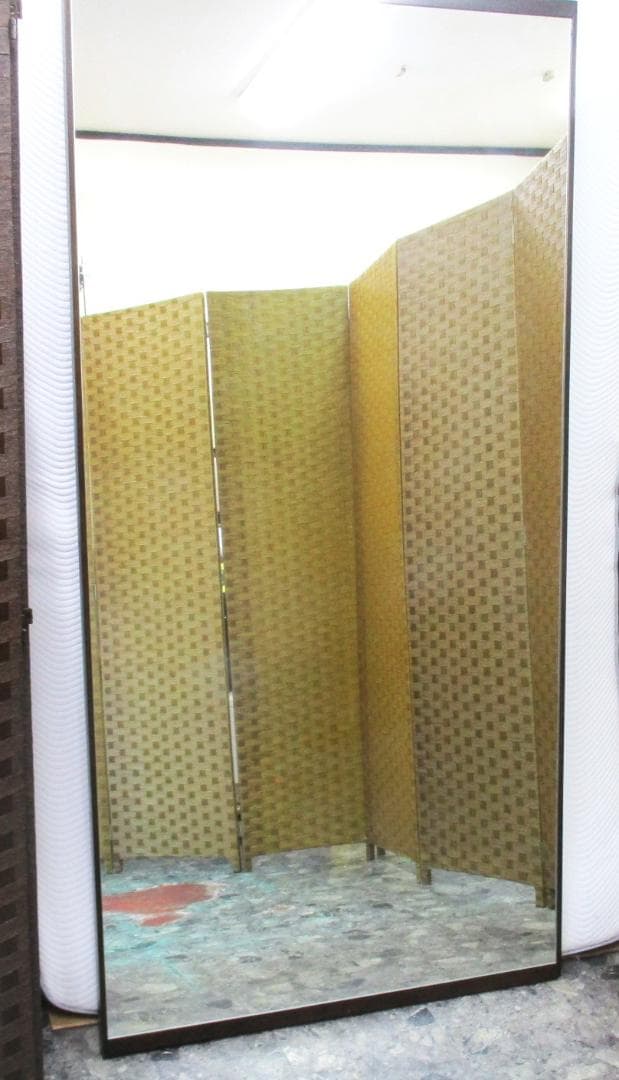 ★コムミラー002 大型・立掛け式・天然木フレーム　幅90x奥行3x高さ180