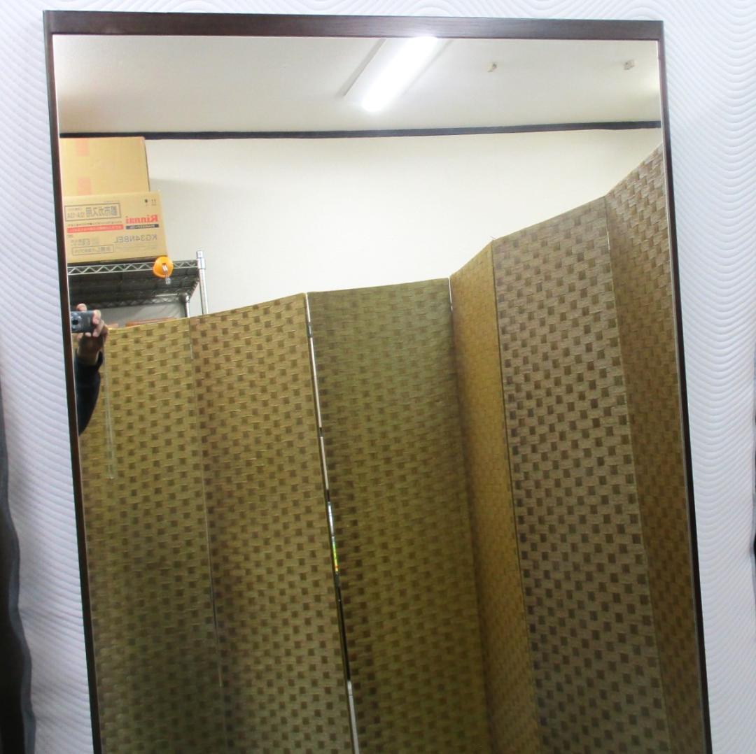 ★コムミラー002 大型・立掛け式・天然木フレーム　幅90x奥行3x高さ180