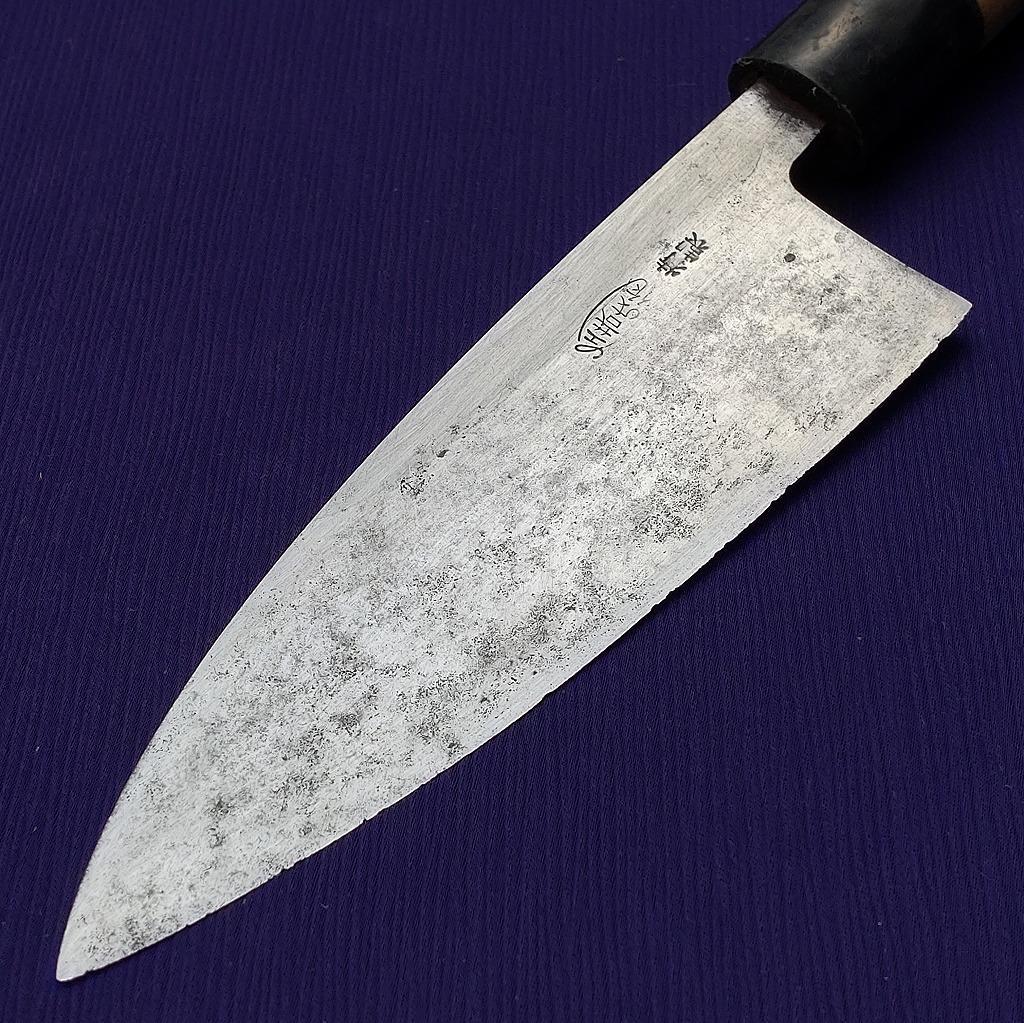 出刃包丁 左若丸作 特製 スエーデン鋼 刃長約150㎜ 片刃 庖丁 《0123》