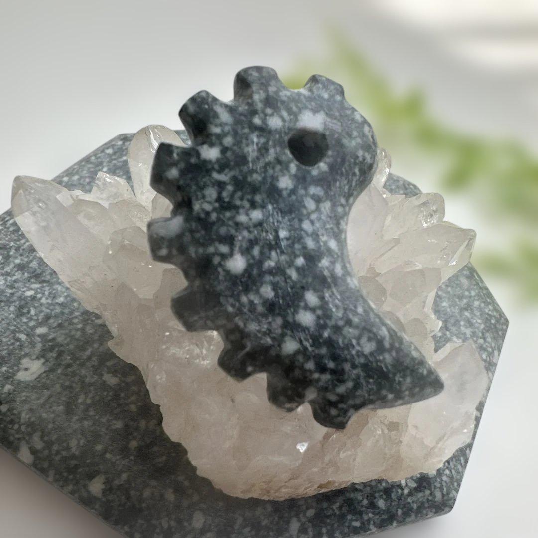 【遠野霊石】龍神勾玉 一ノ型｜龍の気を宿す獣鬣の造形　高波動勾玉