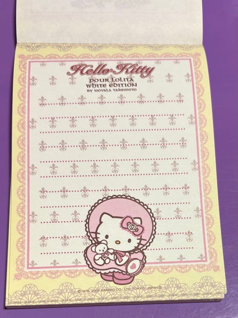 ハローキティ メモ帳 ホログラムメモ ロリータ フリル 2005年製 日本