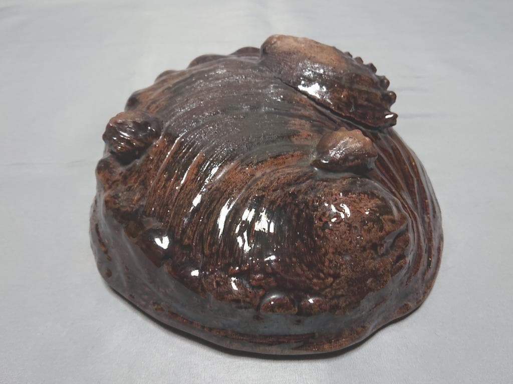 47　旧家蔵出し　茶道具　古高取　鮑型　鉢