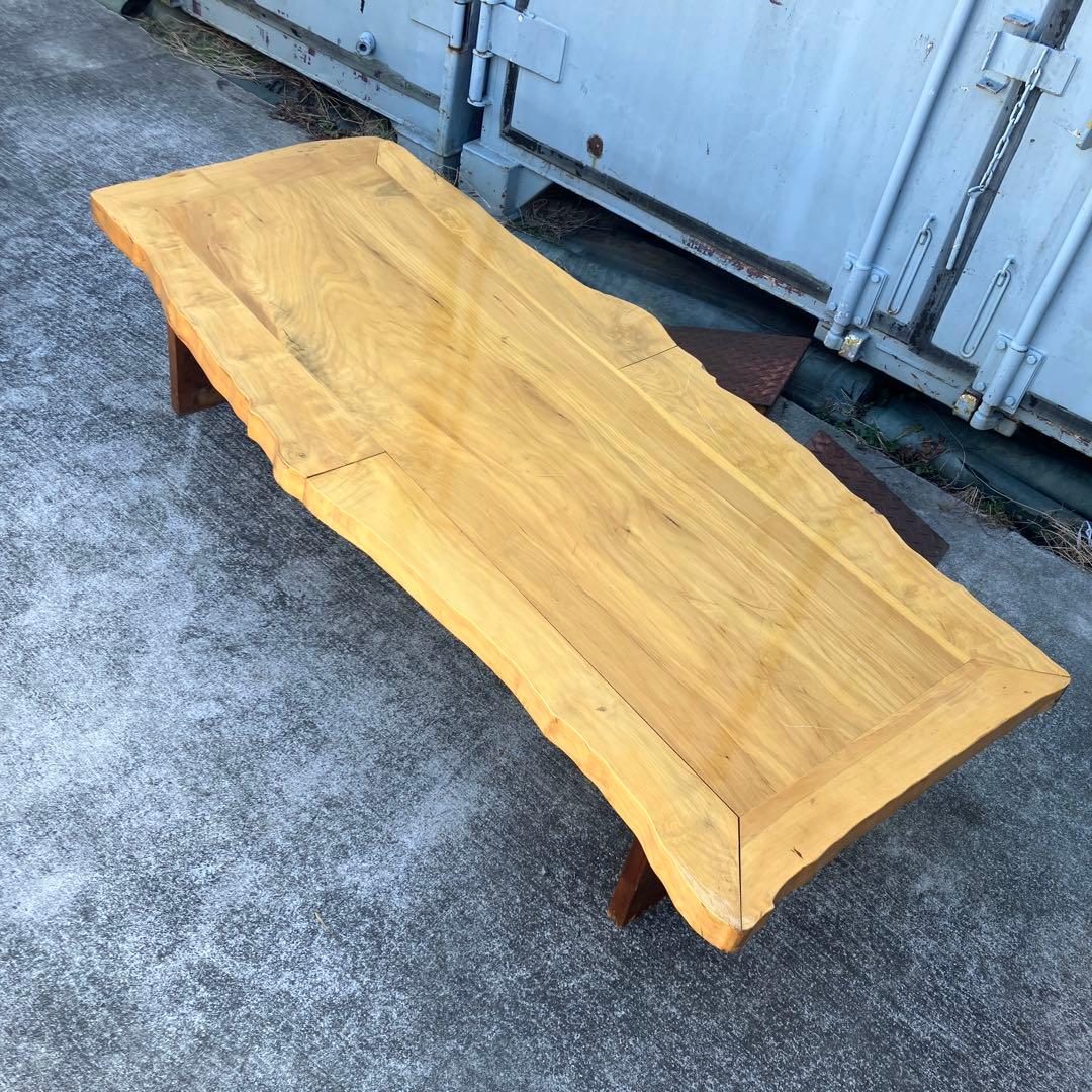 昭和レトロ 一点物 銘木一枚板風 長テーブル 座卓 古家具 ビンテージ 古民家