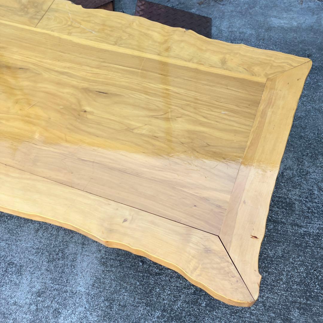 昭和レトロ 一点物 銘木一枚板風 長テーブル 座卓 古家具 ビンテージ 古民家