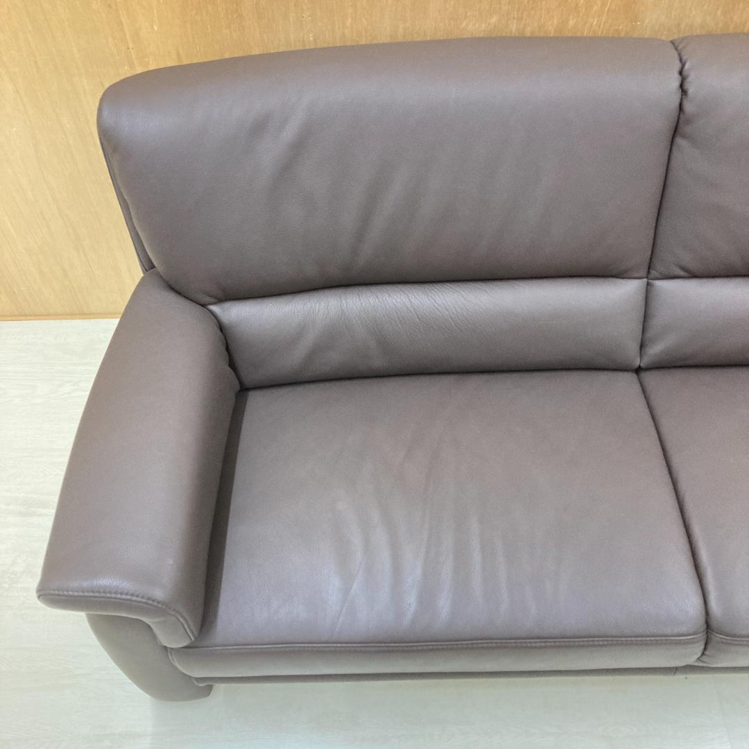 IDC大塚家具 ヒモラ himolla 総革　3人掛けソファ 　トリプルソファ
