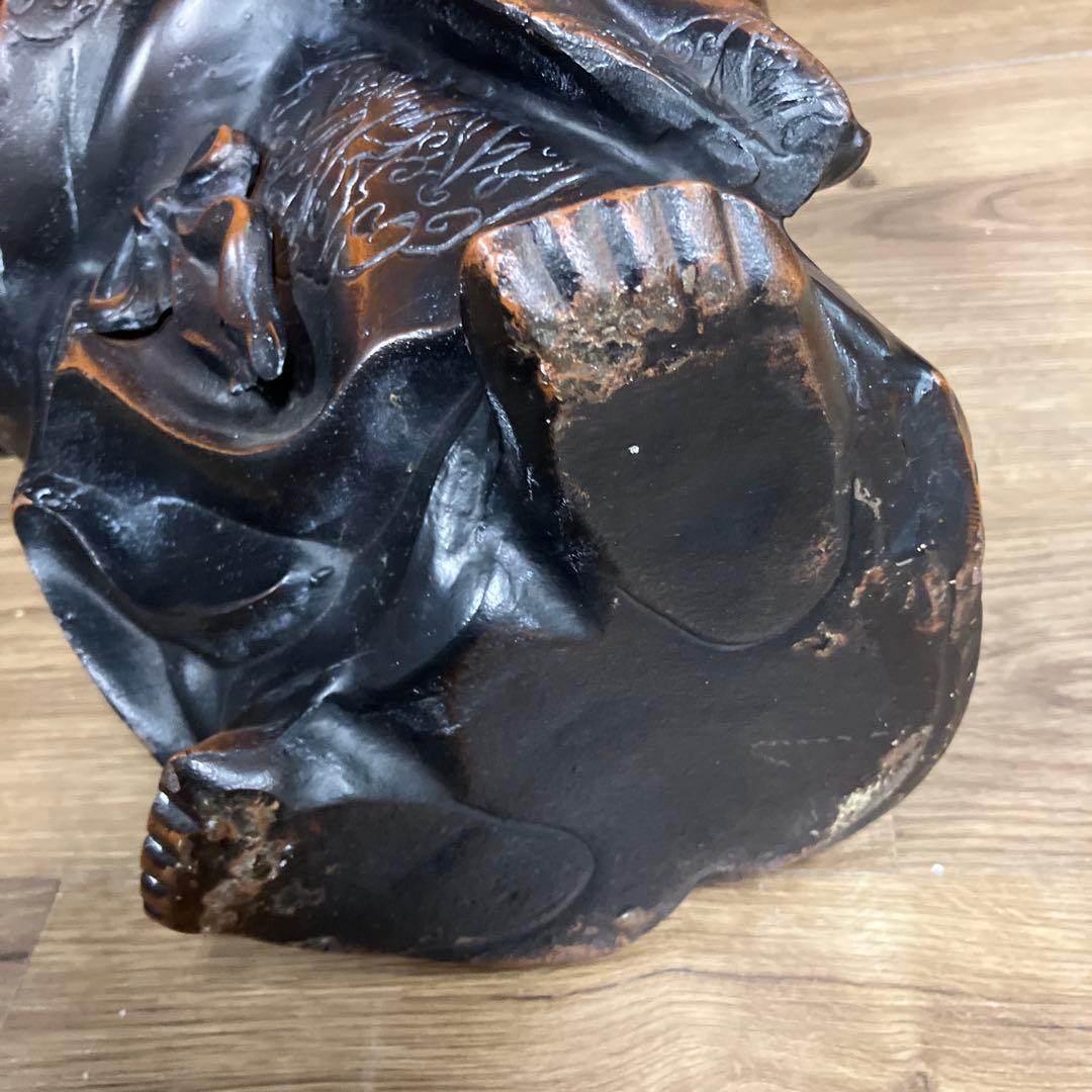 B-3 銅製 七福神 布袋様 置物 縁起物 開運 昭和レトロ 笑門来福 招福