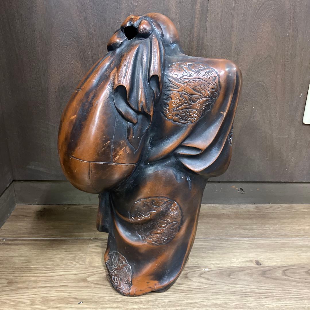 B-3 銅製 七福神 布袋様 置物 縁起物 開運 昭和レトロ 笑門来福 招福