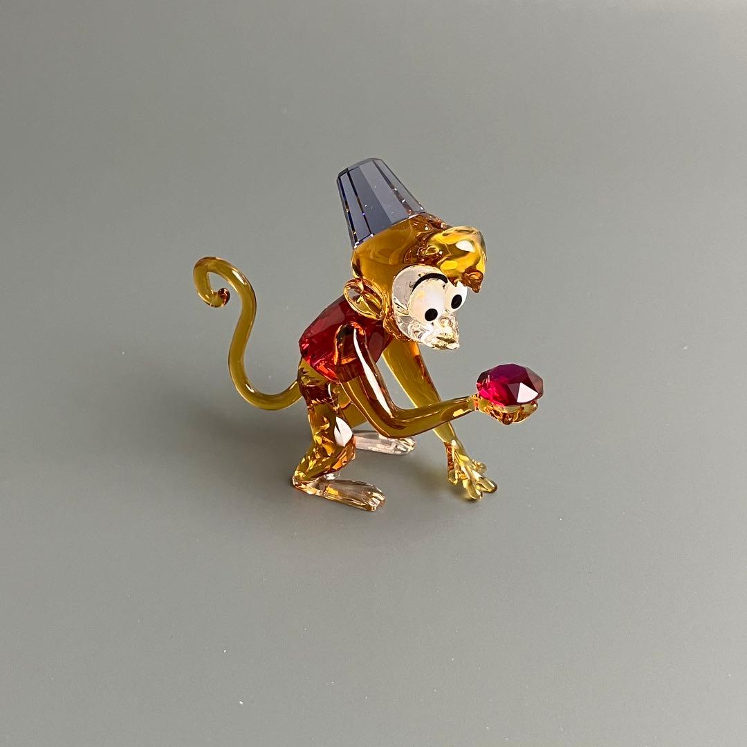未使用 スワロフスキー アラジン ディズニー アブー クリスタル 置物 箱付