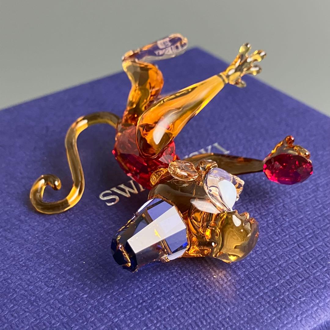 未使用 スワロフスキー アラジン ディズニー アブー クリスタル 置物 箱付