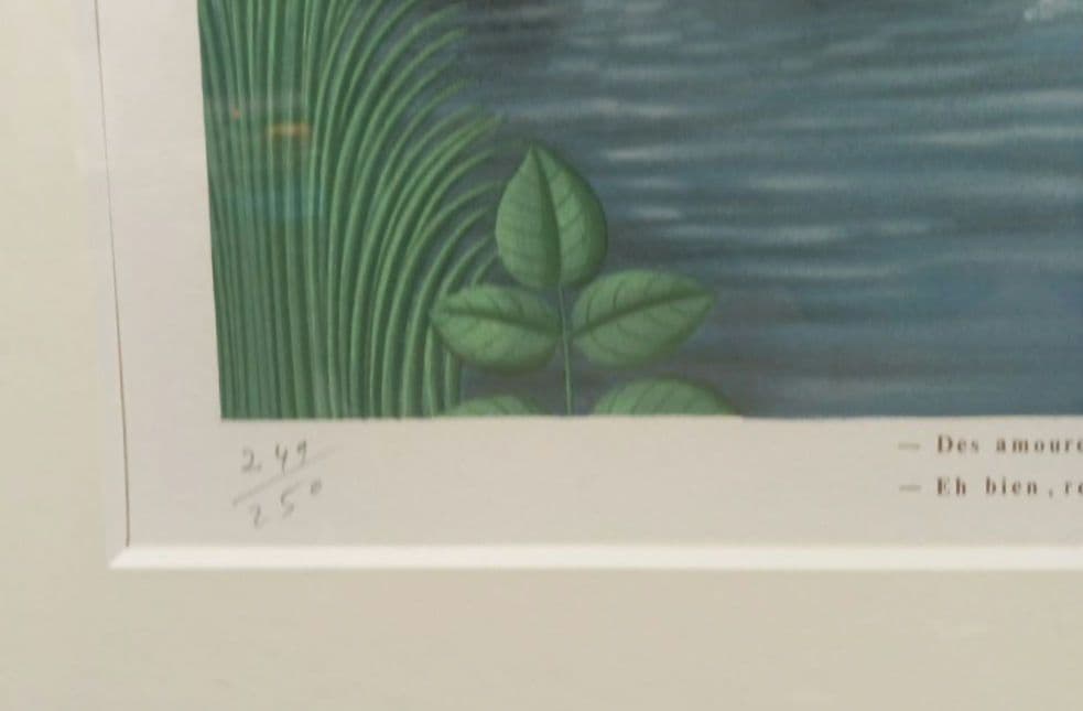 値下げ　レイモン・ペイネ　リトグラフ 恋の湖 サイン入り　限定250部