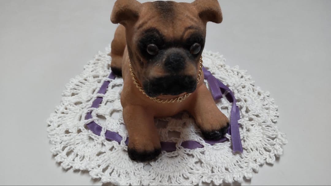 希少　昭和レトロ　犬の置物 （割れない紙質　ペーパーマシエ製）