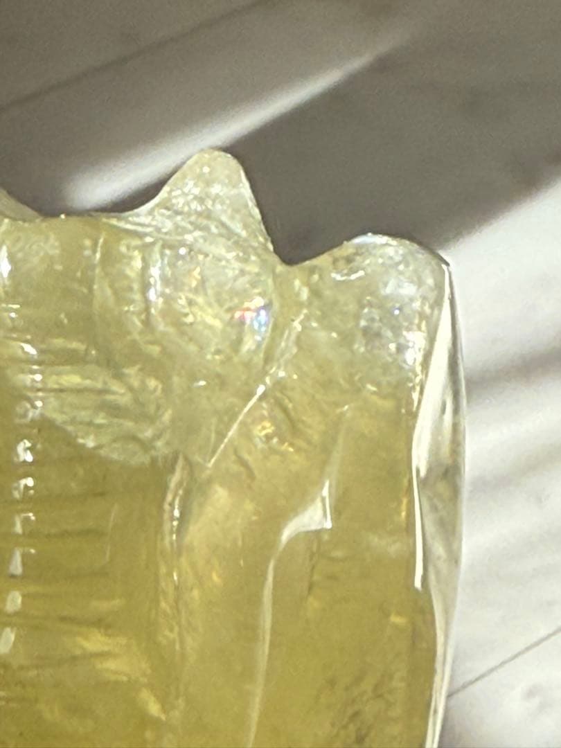 SALE 天然石　シトリン　レインボー　龍の置物　台座付き置物のみの重さ約1kg