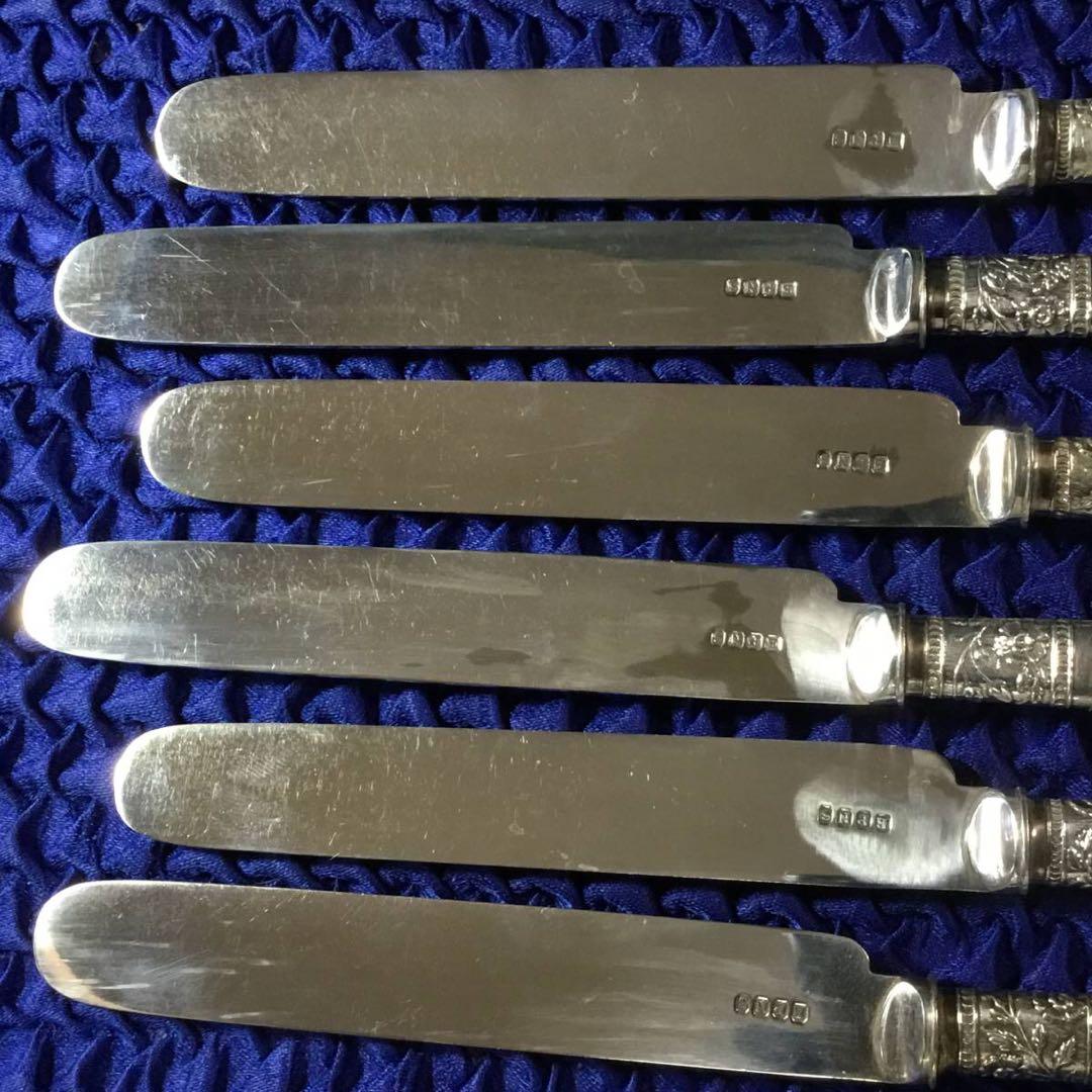 マザーオブパール◆カトラリー12本セット◆白牒貝 シルバープレート アンティーク