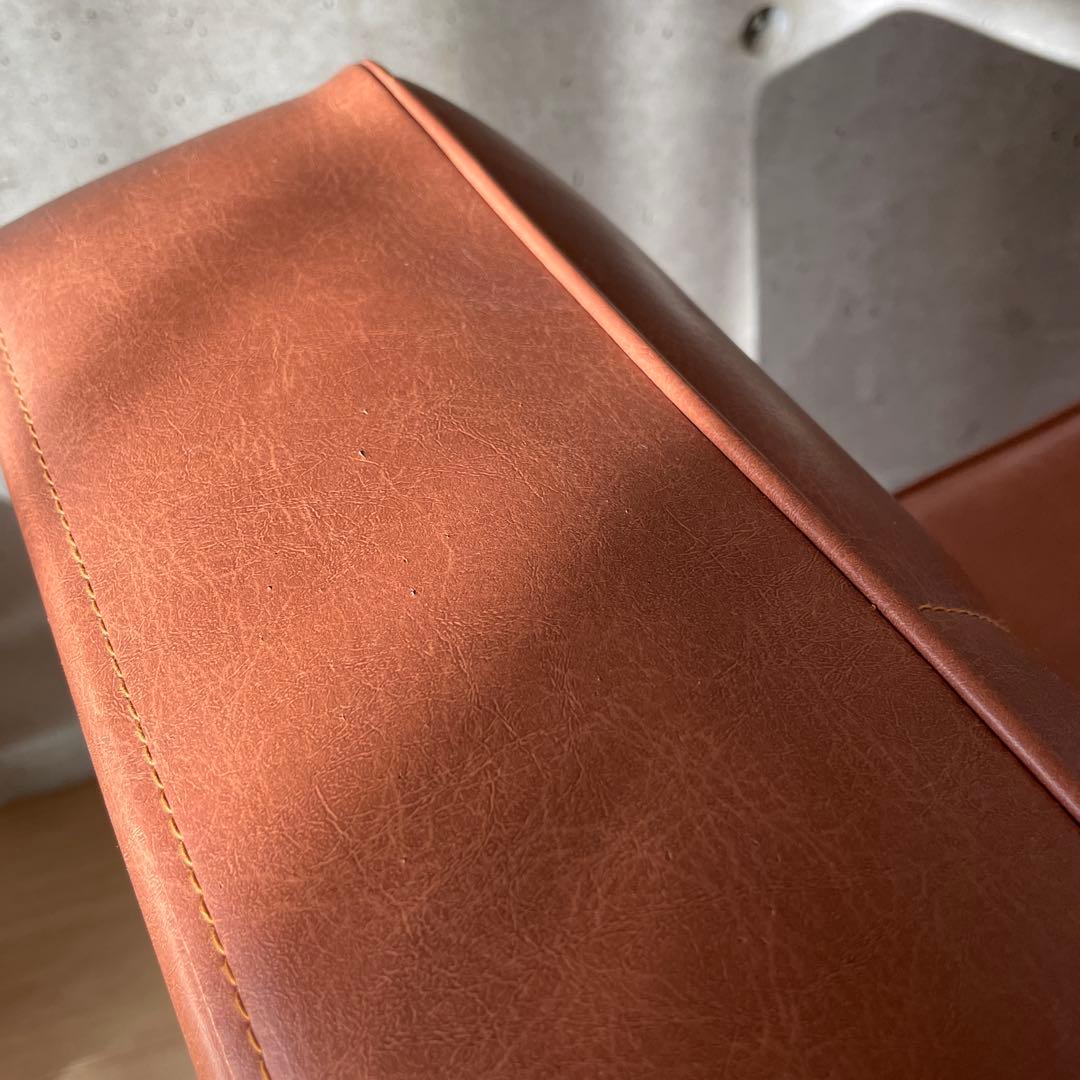 ソファ 2人掛け ブラウン PVC