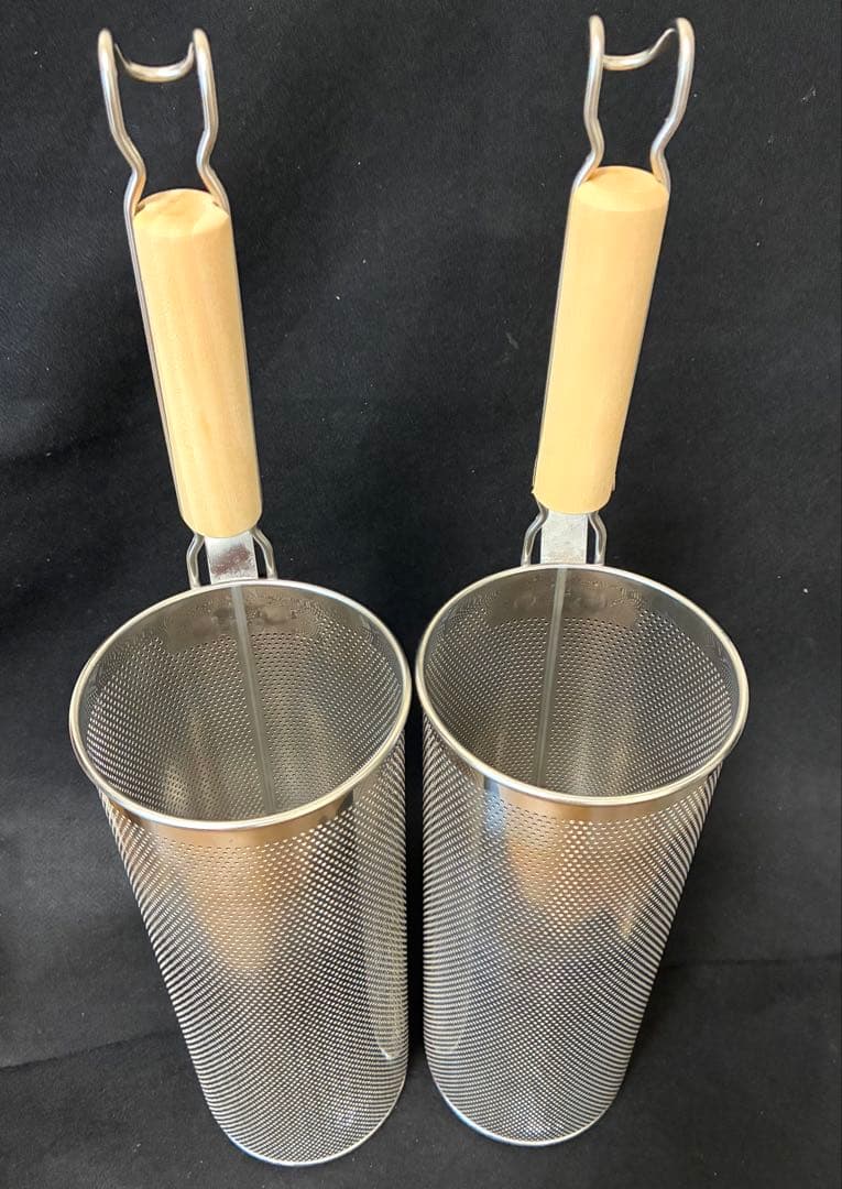 テボ　パスタ　湯切り　パンチング　2点　美品