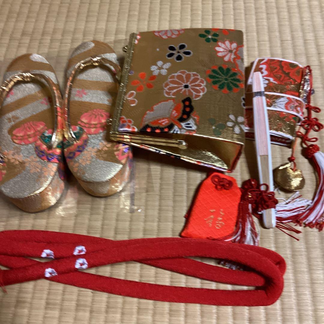 七五三小柄七歳フルセット　帯幅14、5センチ、草履21センチ