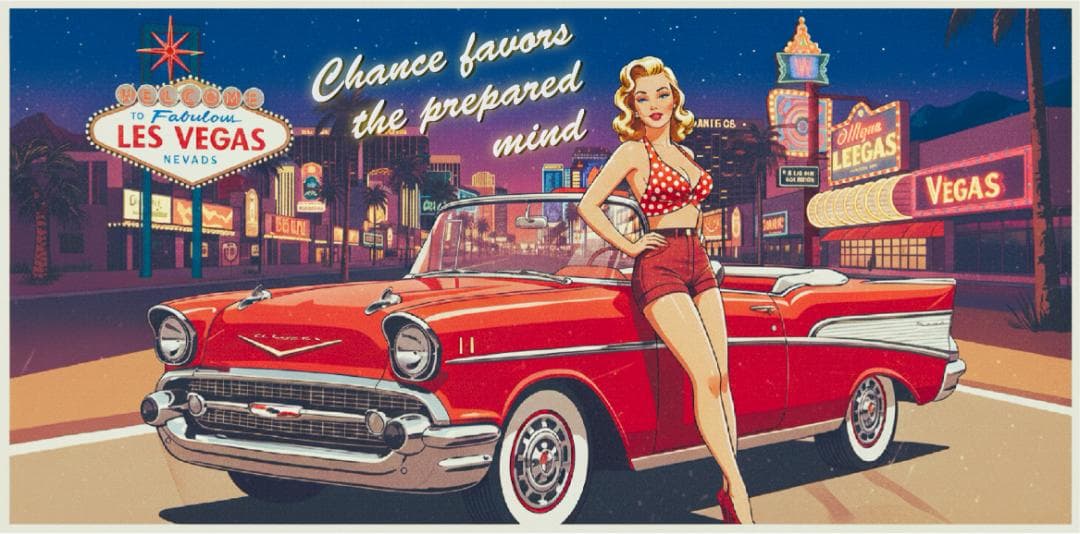 アメ車 ラスベガス ピンナップガール ガレージ 看板 置物 雑貨 ライトBOX