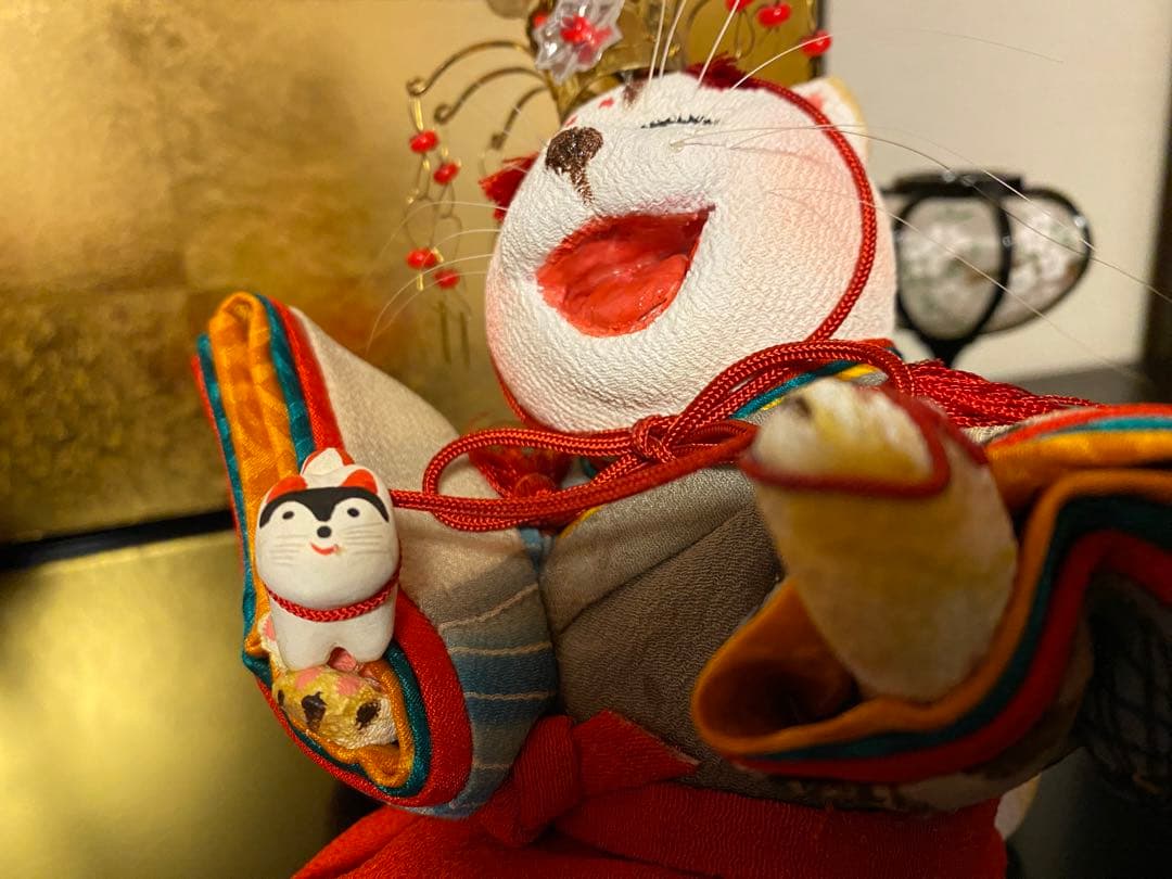 創作人形作家石渡いくよ作◇雛人形◇猫雛人形◇古布縮人形◇笑顔溢れる