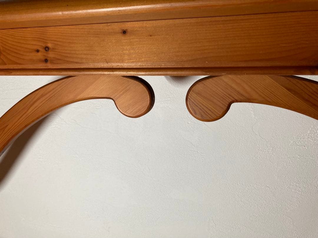 オランダ製　コンソールテーブル 無垢　パイン材　輸入品　猫脚　サイドテーブル