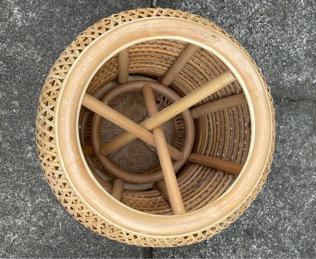 KANADEMONO/かなでもの/Eco Natural/ラタン/スツール/①