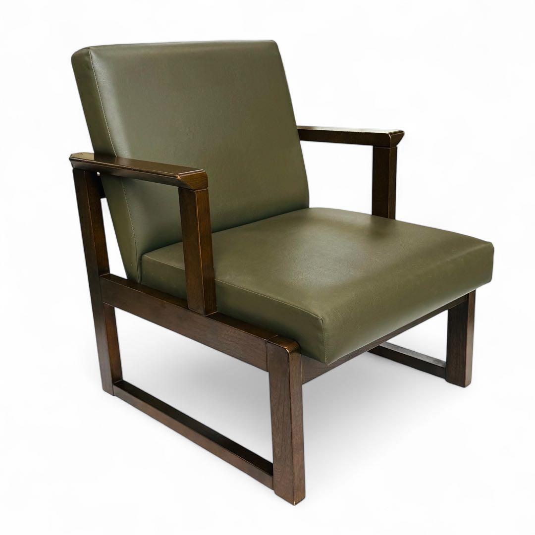 HIDA 飛騨産業 肘付き 椅子 アームチェア 1人掛けソファ 昭和レトロ 2