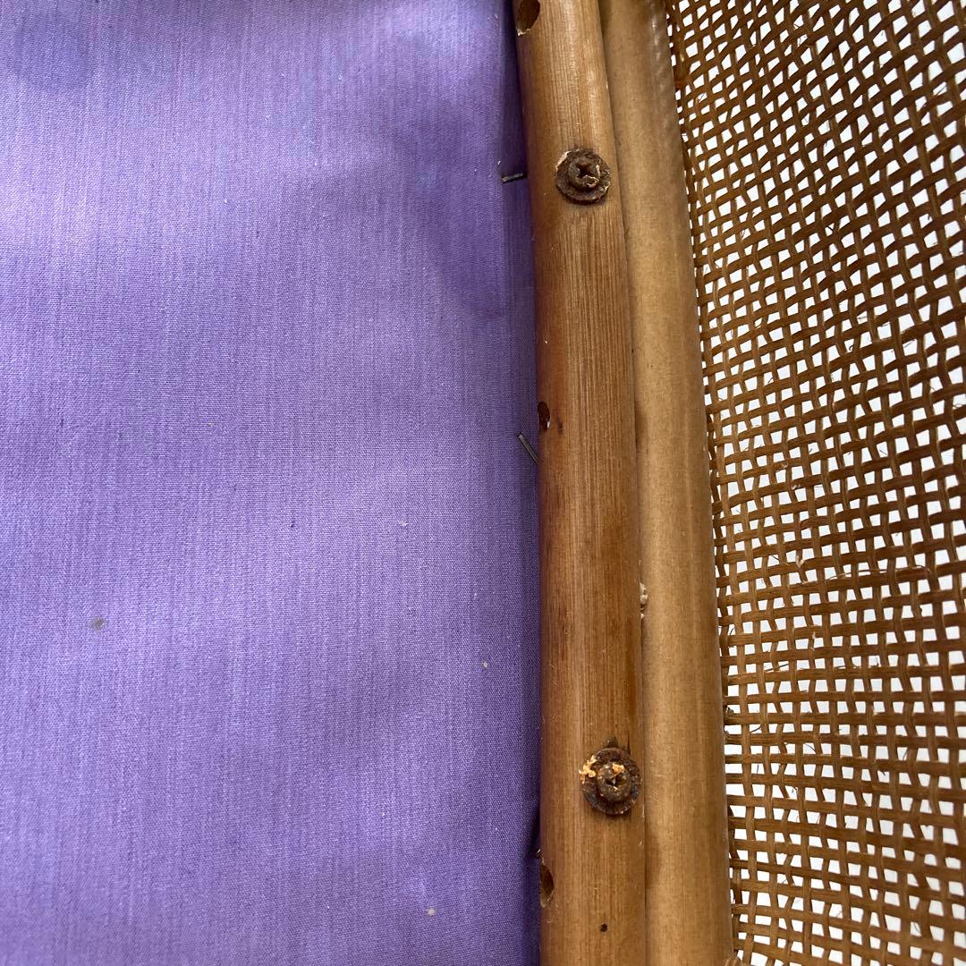 お仏壇用ラタンチェア 金襴座椅子アーム付きスツール