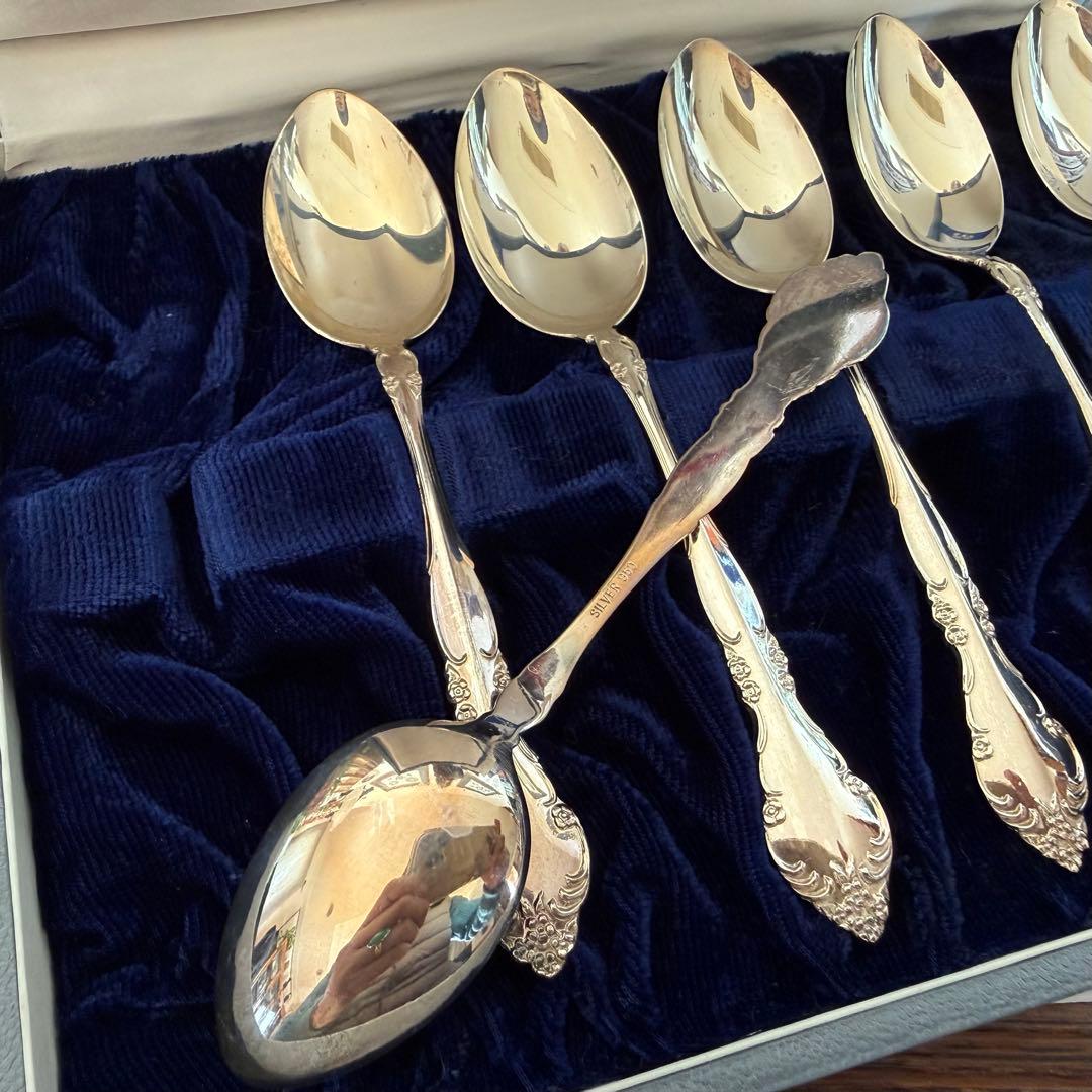 純銀SIVER950 ティースプーンセット　6本　約87g