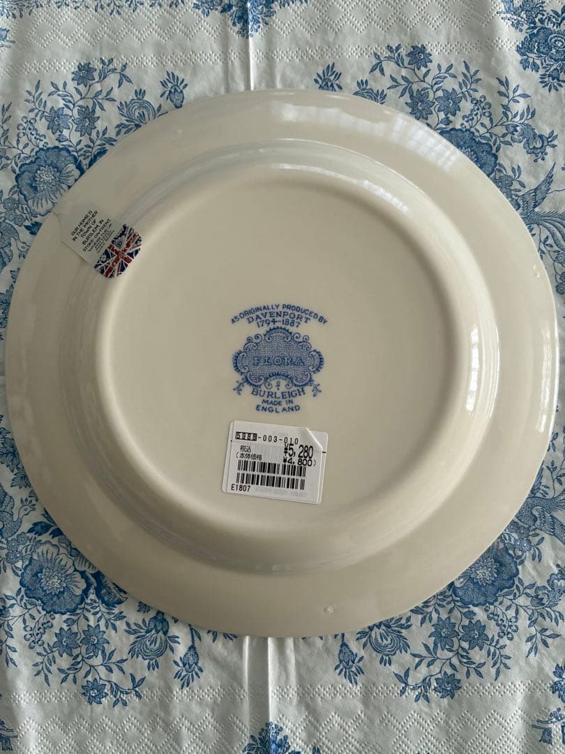 BURLEIGH バーレイ　フローラ　ブルー　ピンク　計4枚　おまけ付