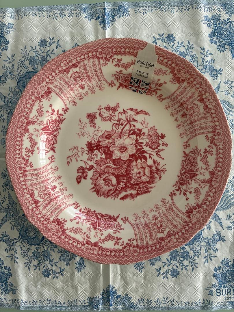 BURLEIGH バーレイ　フローラ　ブルー　ピンク　計4枚　おまけ付