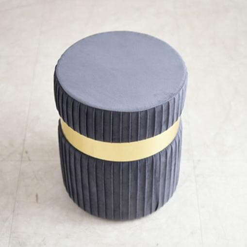 円柱型スツール グレー小