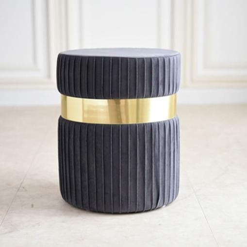 円柱型スツール グレー小