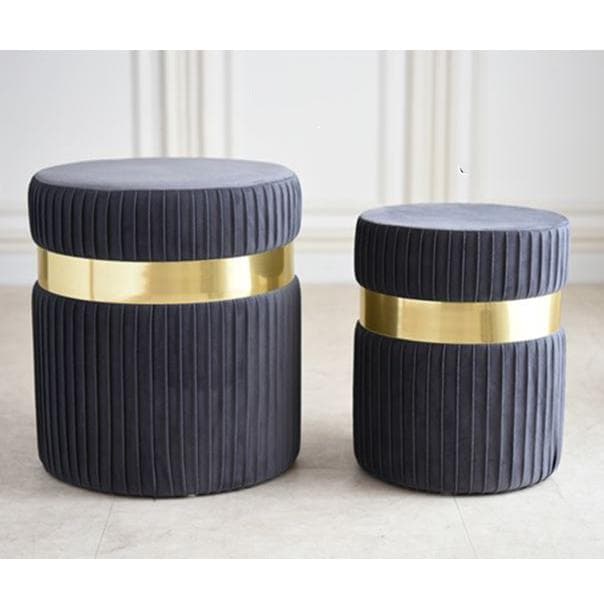 円柱型スツール グレー小