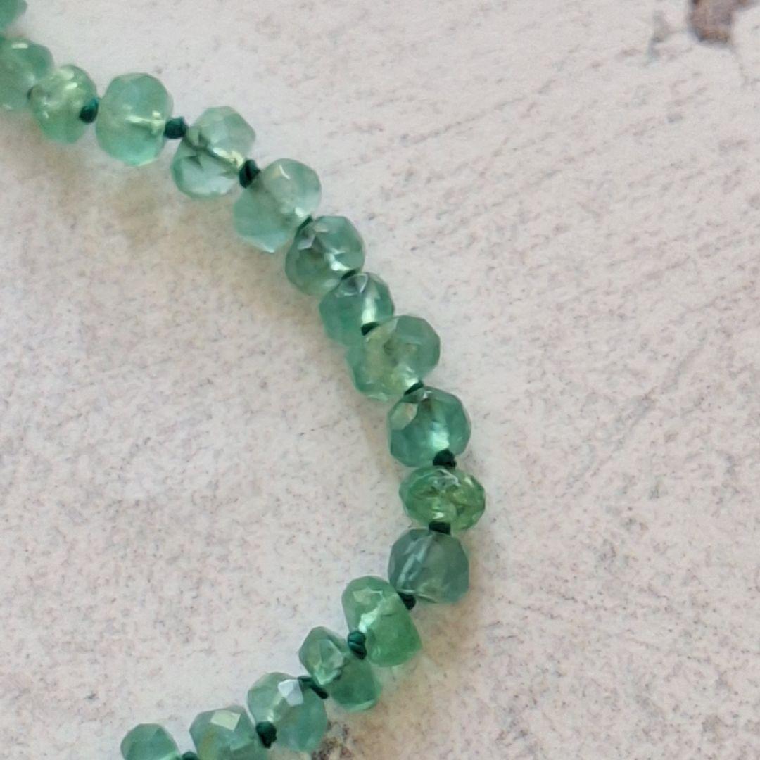 エメラルド.ノット　ブレスレット　コロンビア産エメラルド