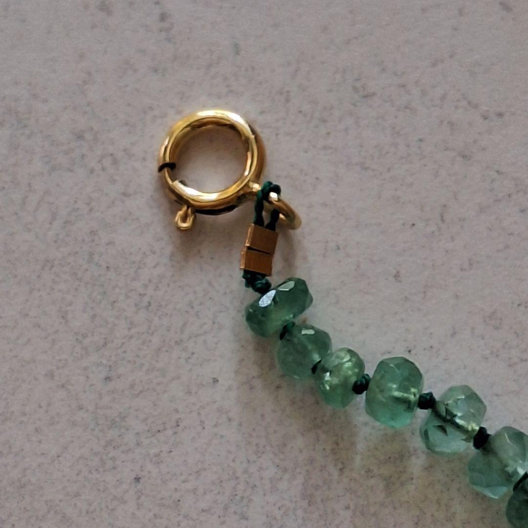 エメラルド.ノット　ブレスレット　コロンビア産エメラルド