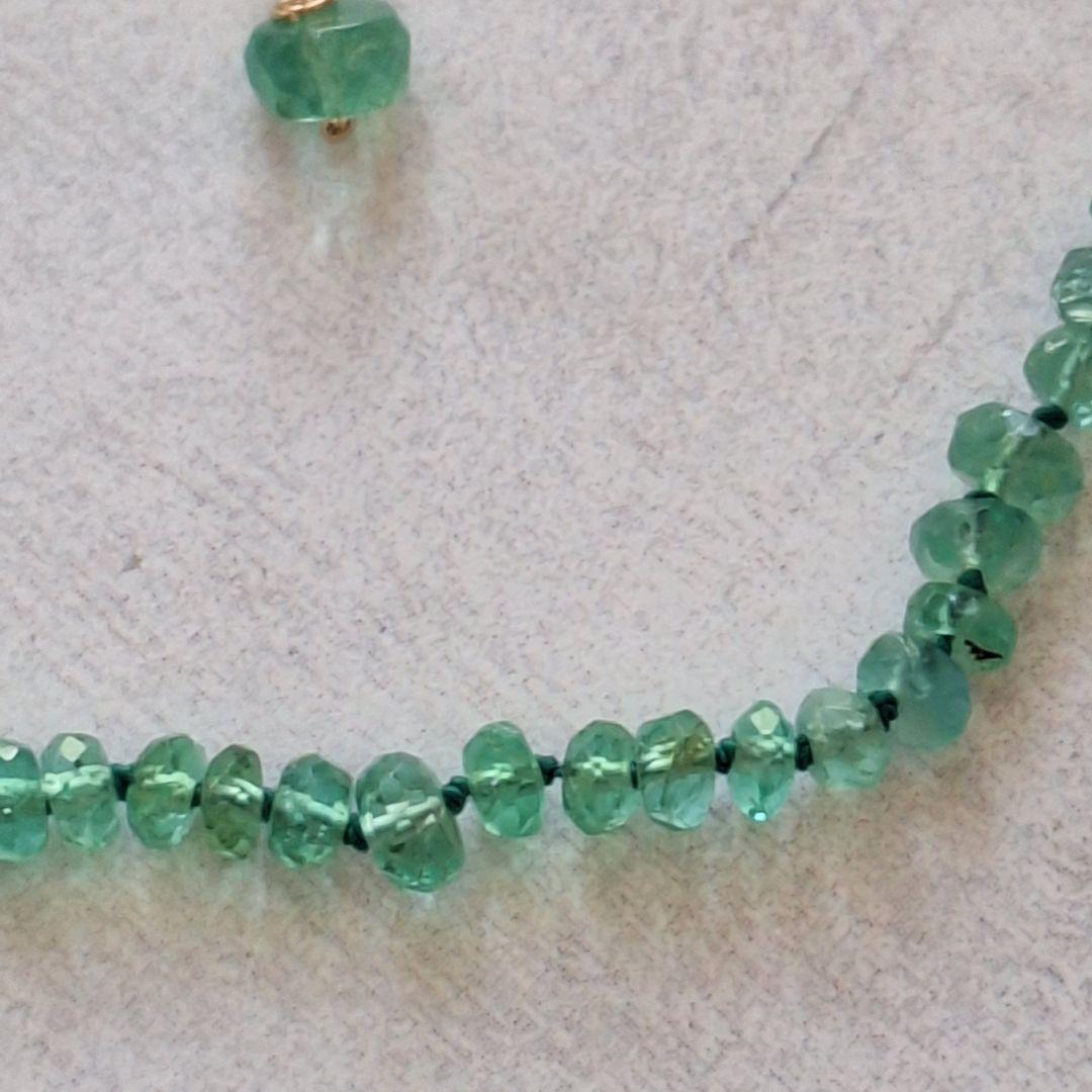 エメラルド.ノット　ブレスレット　コロンビア産エメラルド