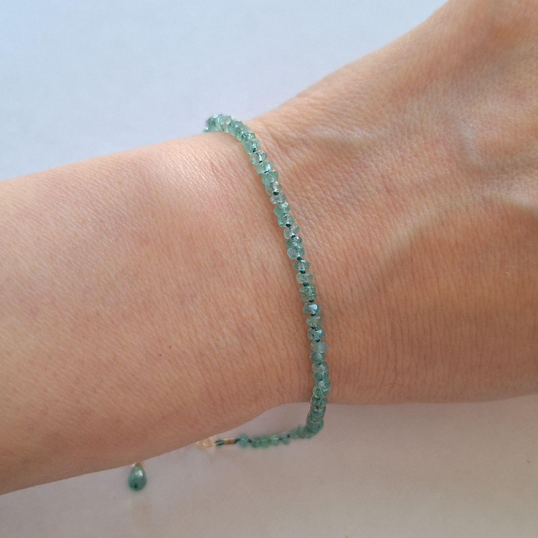 エメラルド.ノット　ブレスレット　コロンビア産エメラルド