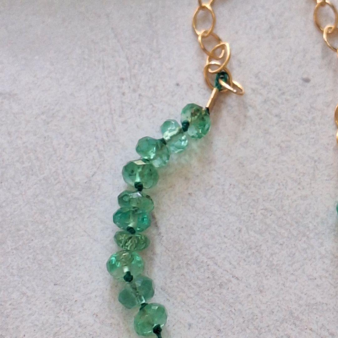 エメラルド.ノット　ブレスレット　コロンビア産エメラルド