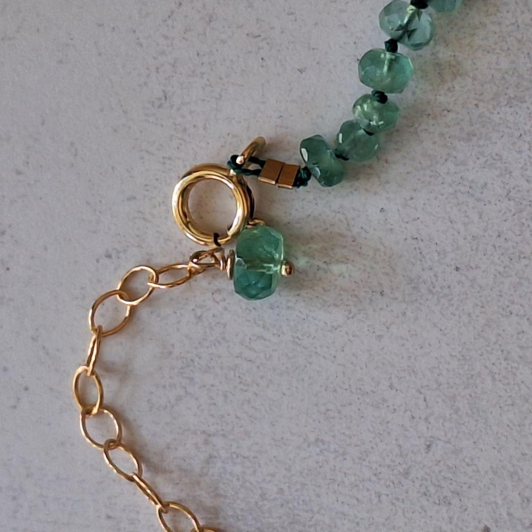 エメラルド.ノット　ブレスレット　コロンビア産エメラルド