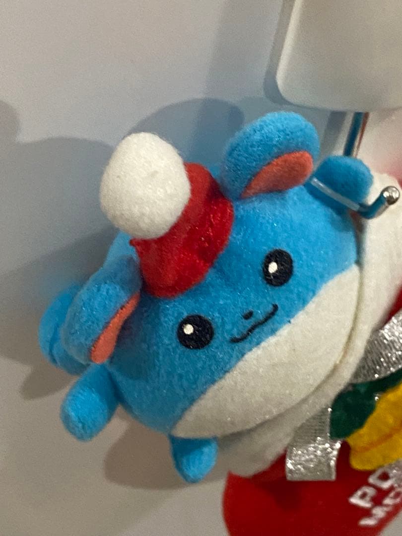 絶版当時物ポケモンオーナメントぬいぐるみ☆マリル/靴下タグ付•新品未