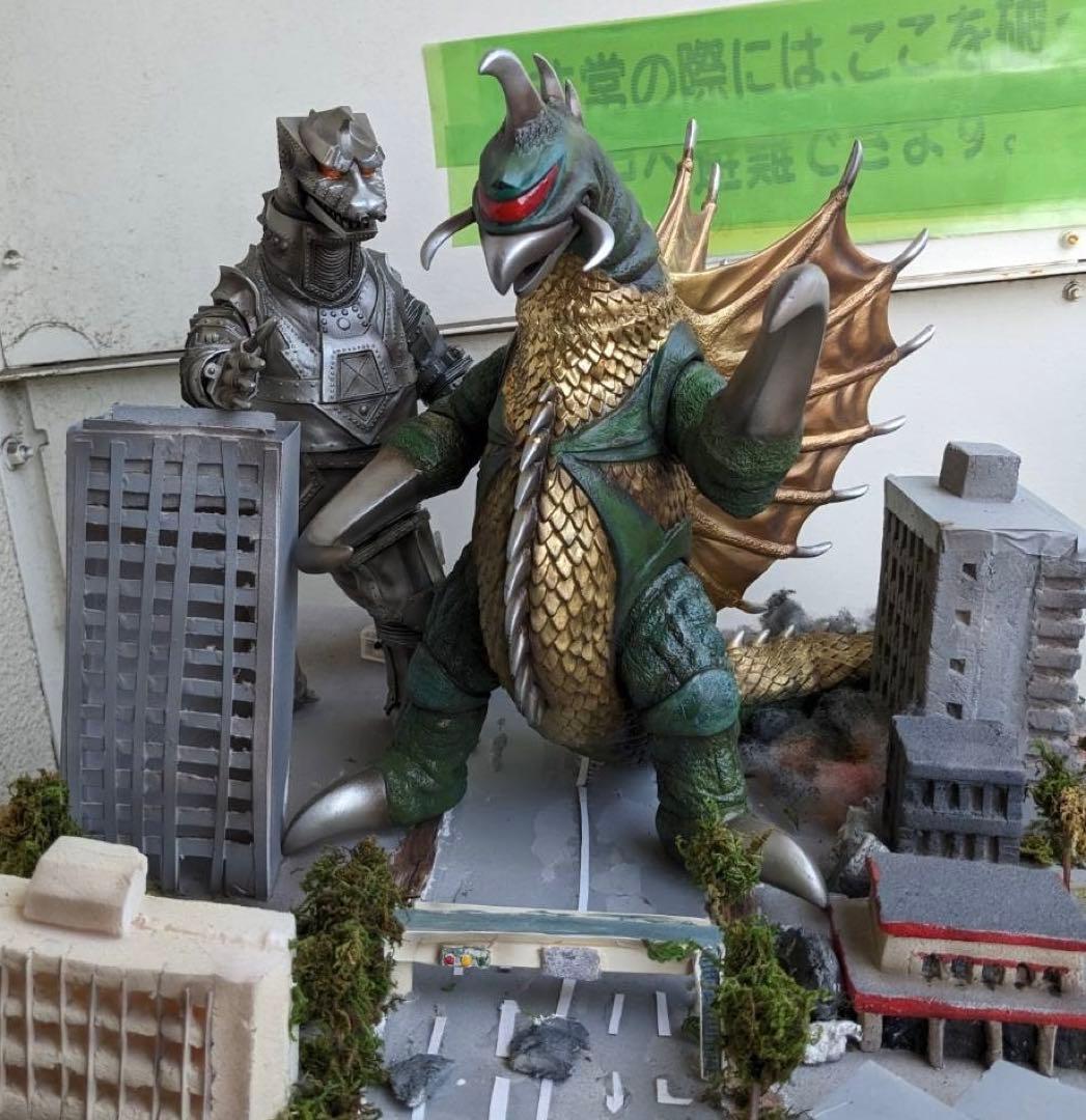 ビリケン商会 メカゴジラⅡ・WAVE ガイガン セット ソフビ塗装済・完成