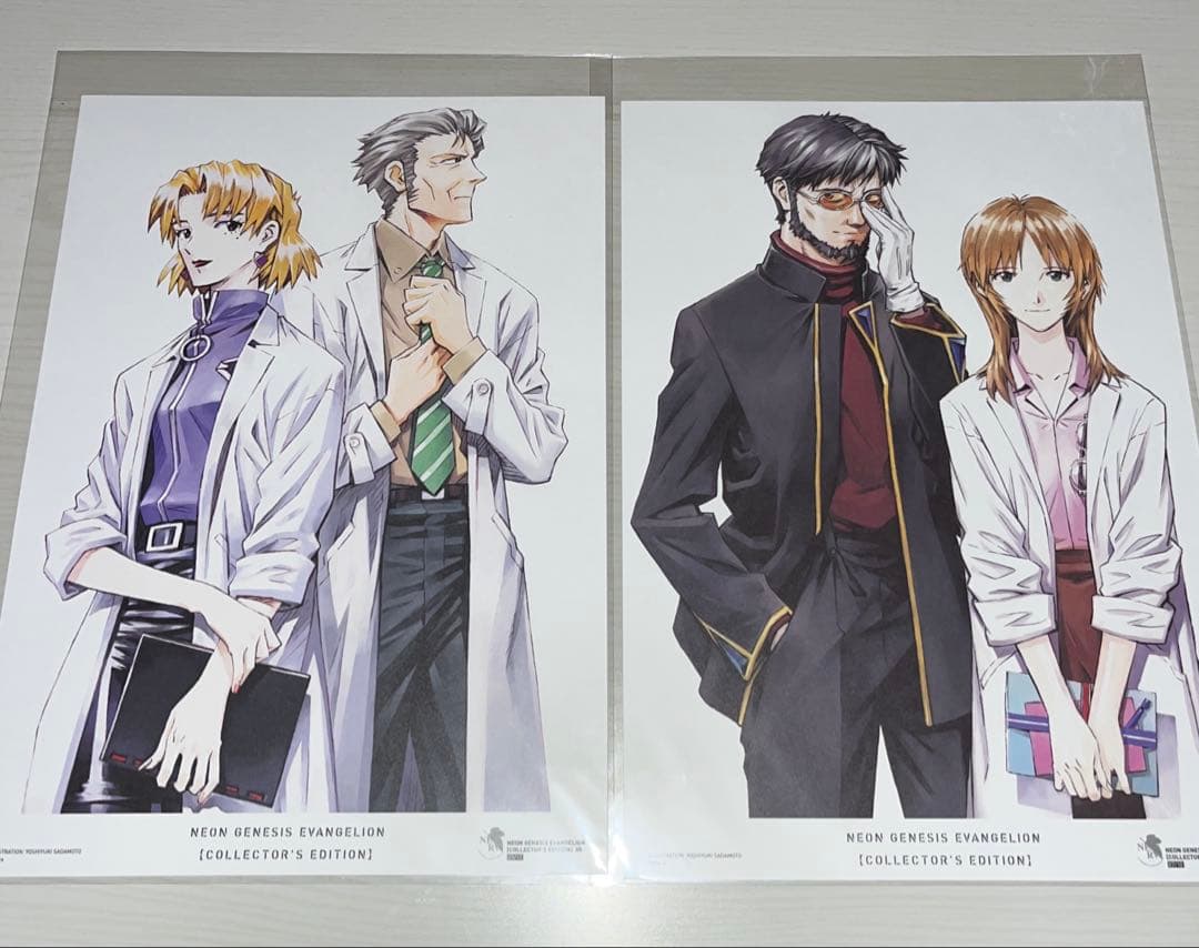 エヴァンゲリオン 複製原画 2枚 碇ゲンドウ 碇ユイ 冬月 赤木 - メルカリ