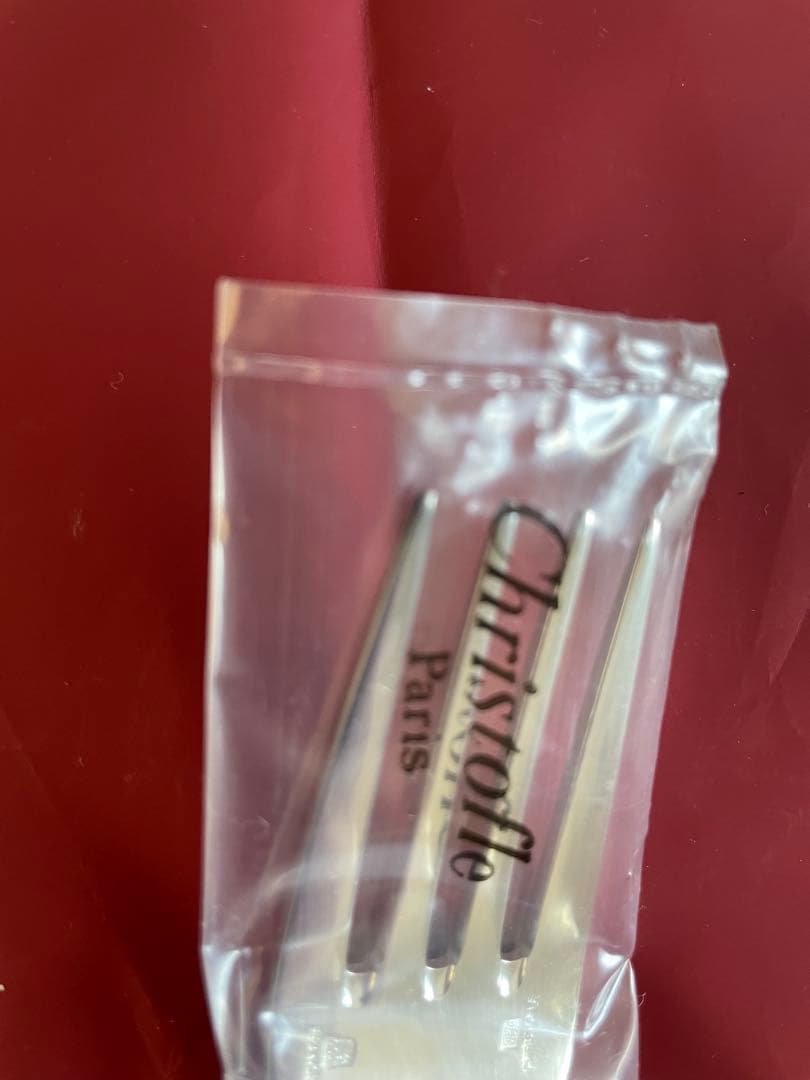 Christofle Perlesシルバーデザートフォーク5本セット