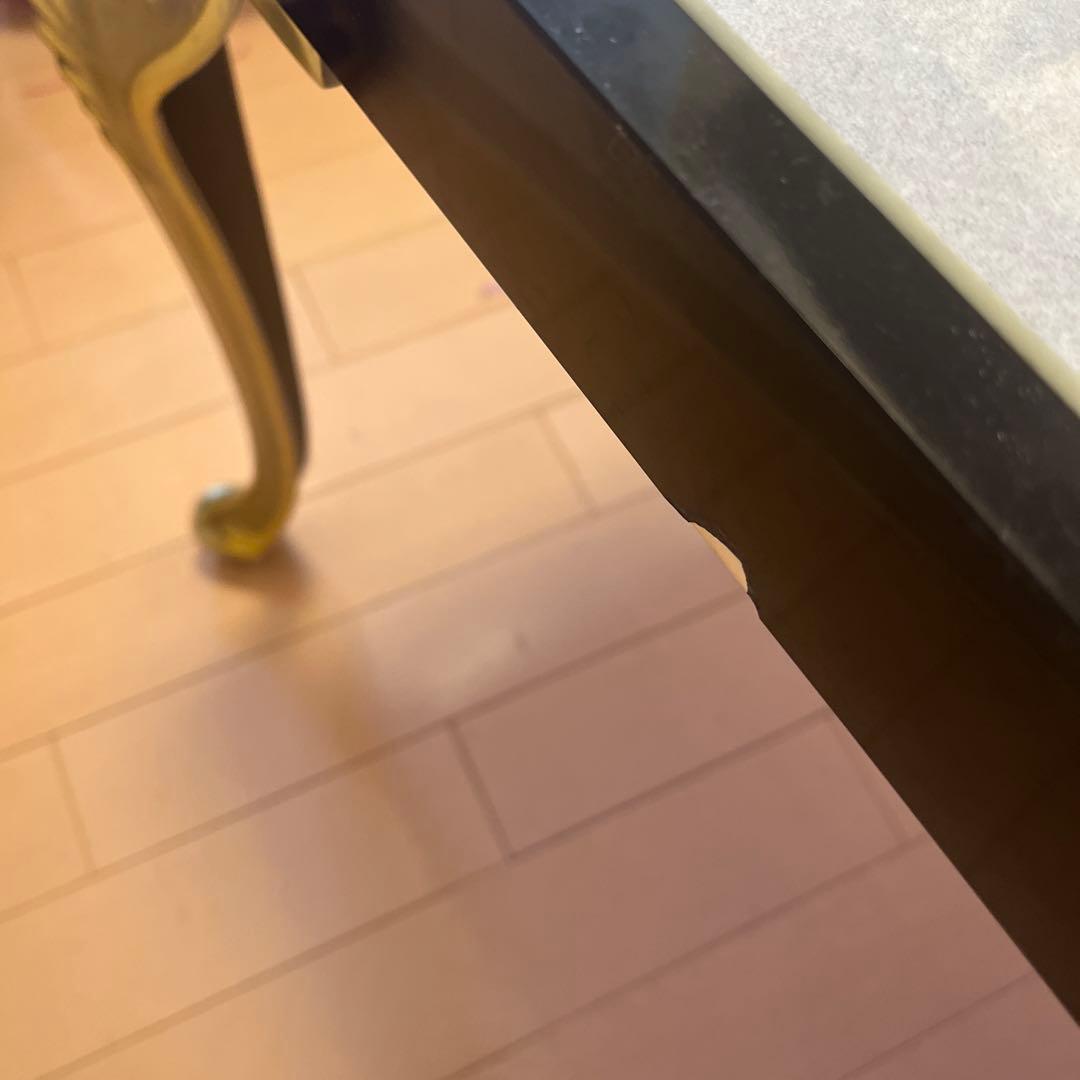 センターテーブル　コーヒーテーブル　レトロ　アンティーク　ガラステーブル