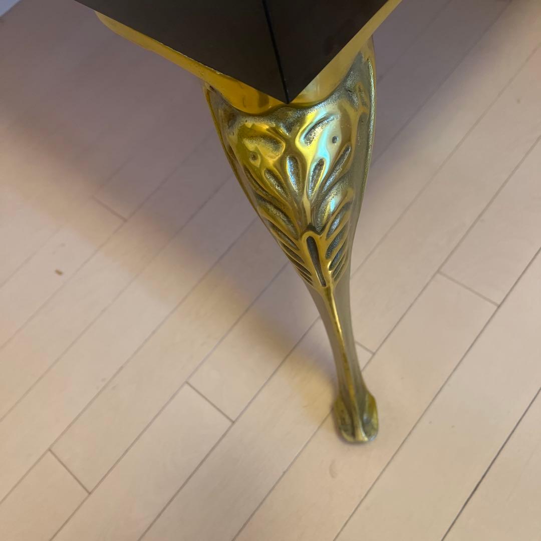 センターテーブル　コーヒーテーブル　レトロ　アンティーク　ガラステーブル