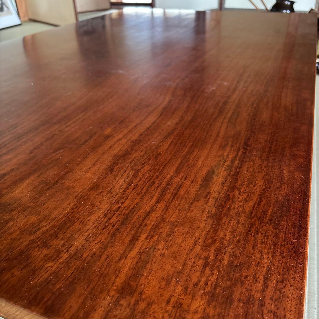 銘木家具　希少！木製低座卓 光沢仕上げ