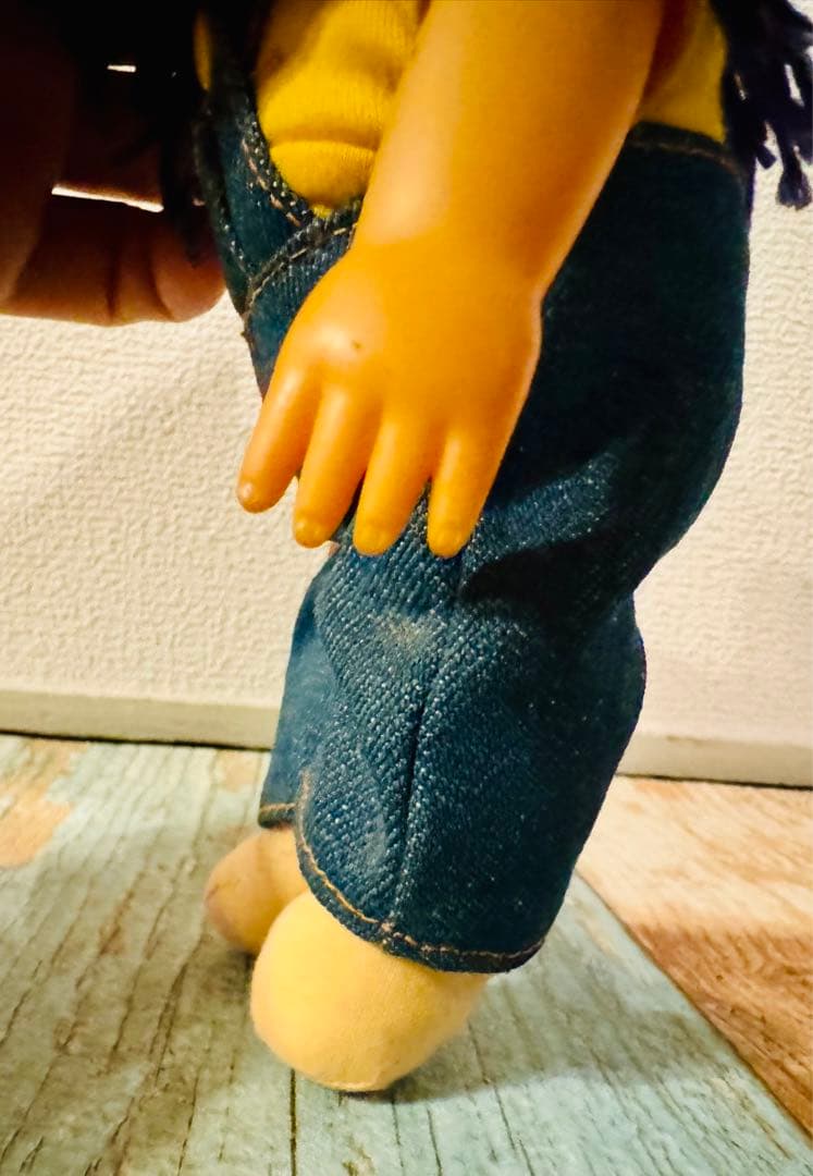 アラレちゃん ぬいぐるみ デニムオーバーオール　ビンテージ