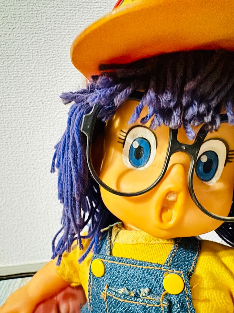 アラレちゃん ぬいぐるみ デニムオーバーオール　ビンテージ