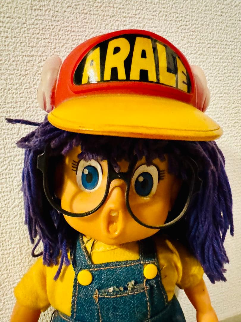 アラレちゃん ぬいぐるみ デニムオーバーオール　ビンテージ